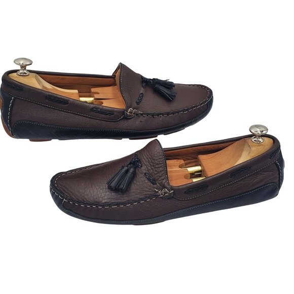 Bragano Cole Haan Men\'s size 10.5 Brown Leather Driving loafer Shoes Italy main image 6